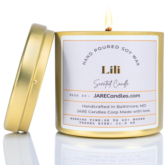 Lili - Lush Gardenia, Tuberose - Soy Wax Scented Candle