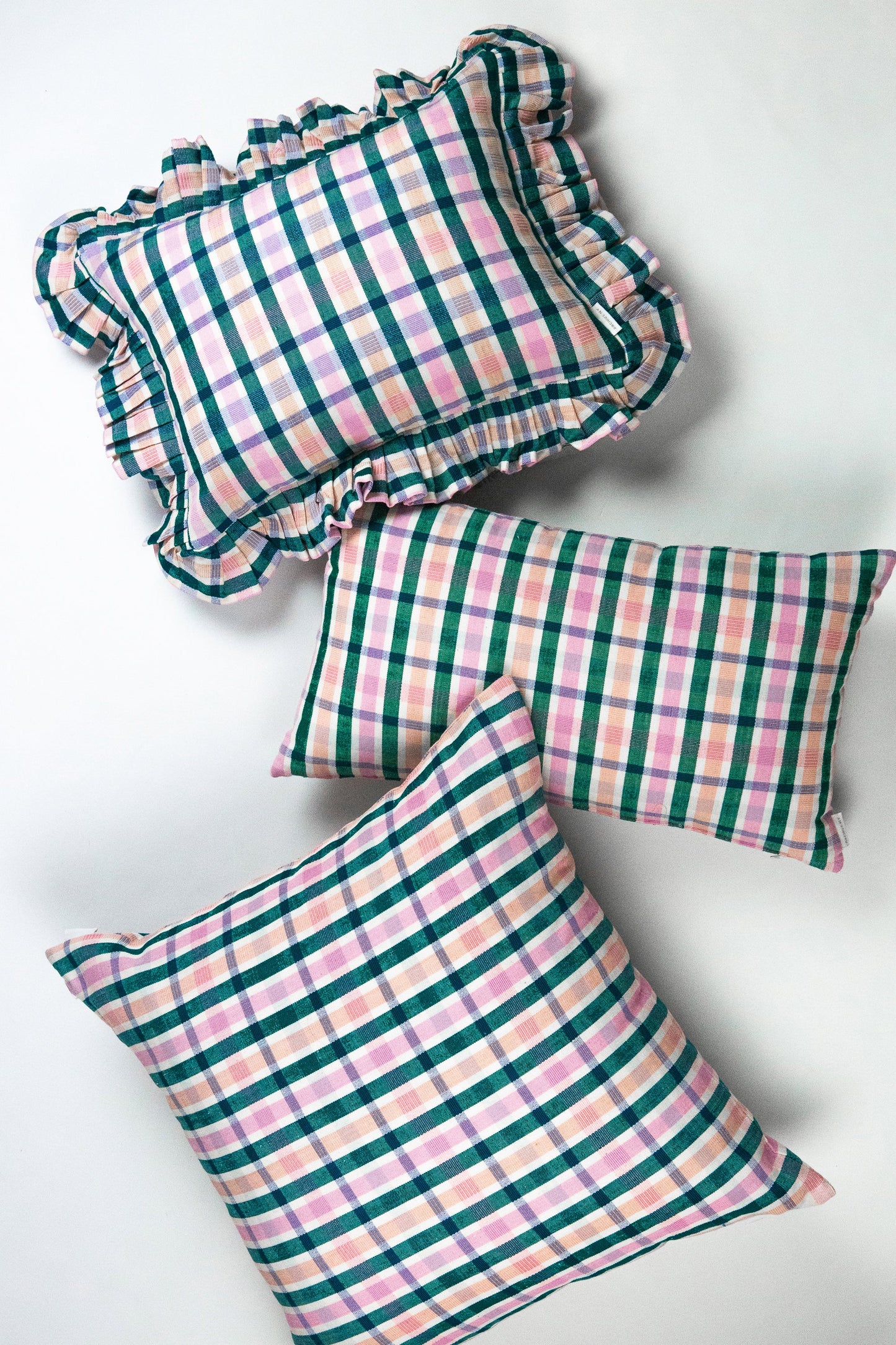 Lola Ruffle Plaid Pillow