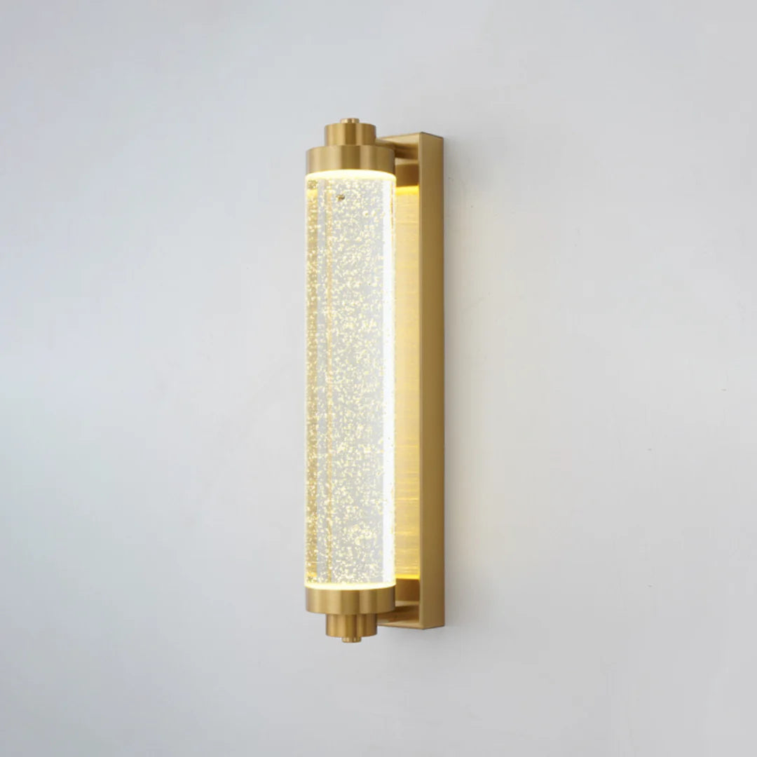 Long Tube Bubble Crystal Wall Lamp