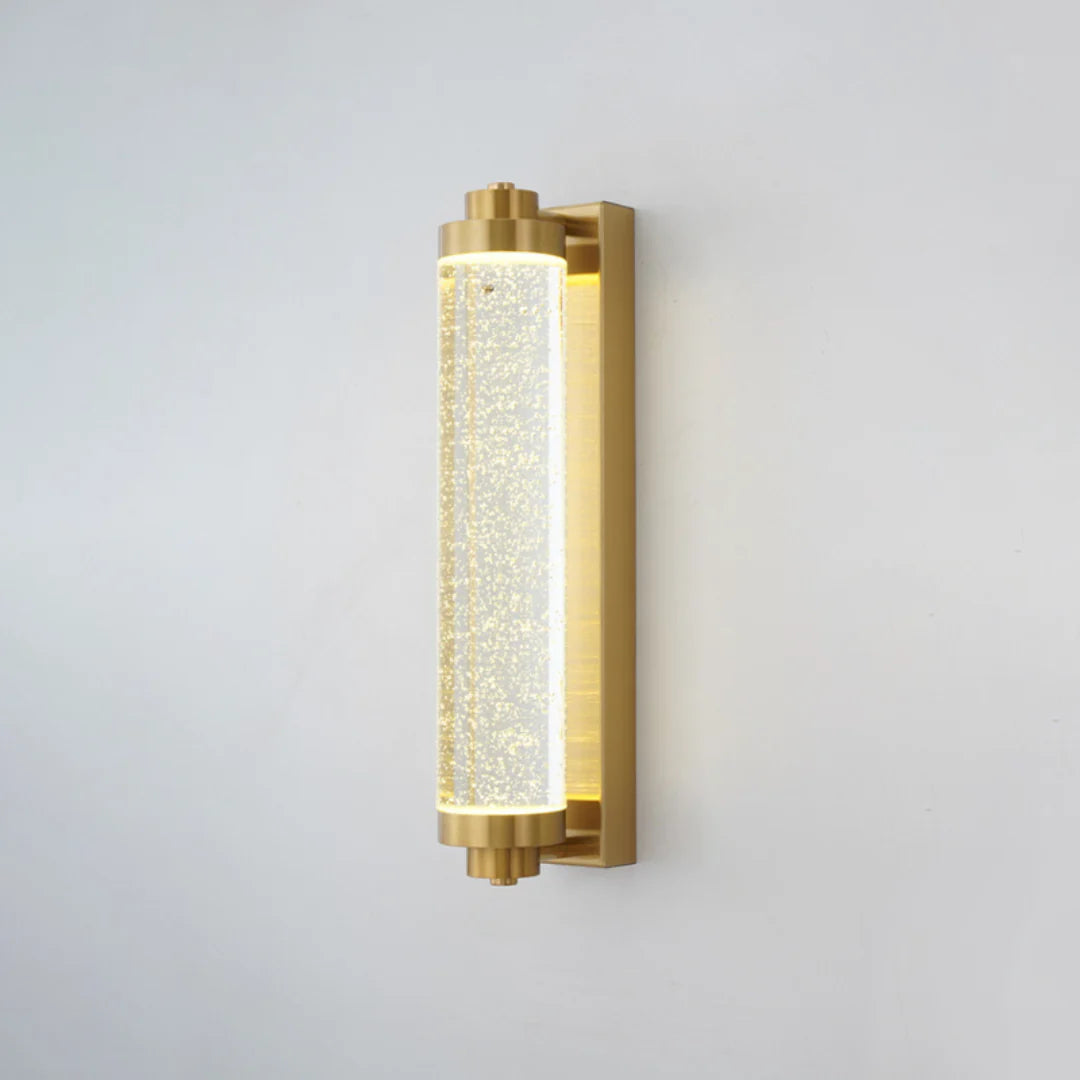 Long Tube Bubble Crystal Wall Lamp