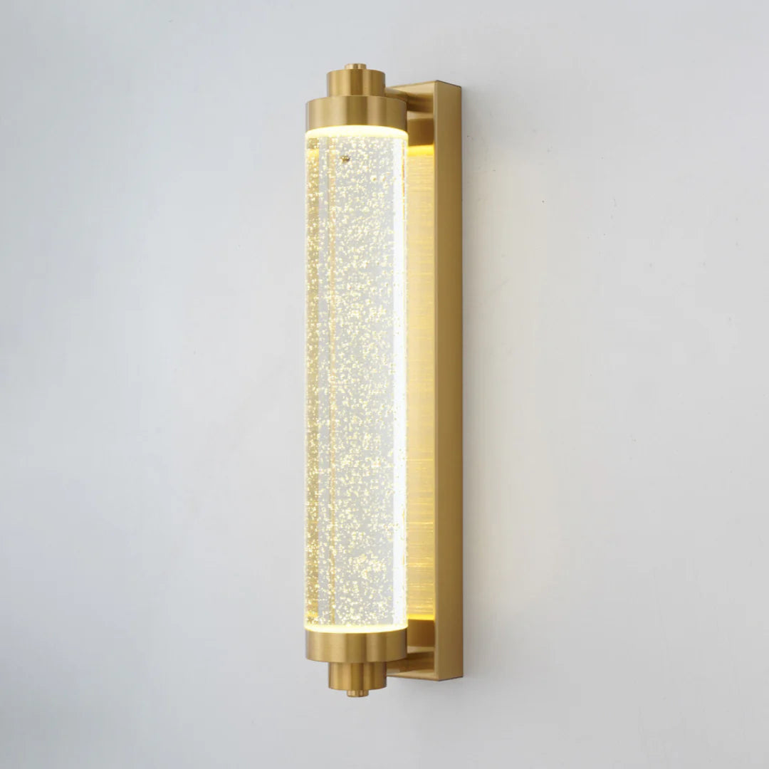 Long Tube Bubble Crystal Wall Lamp