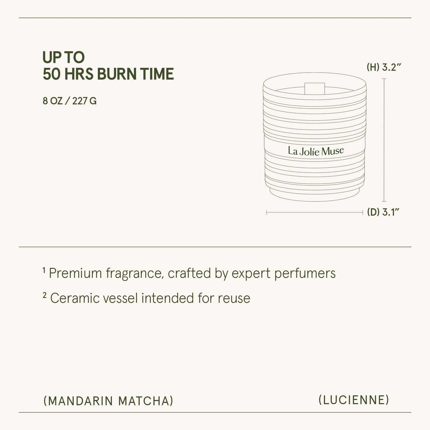 Lucienne - Mandarin Matcha Candle