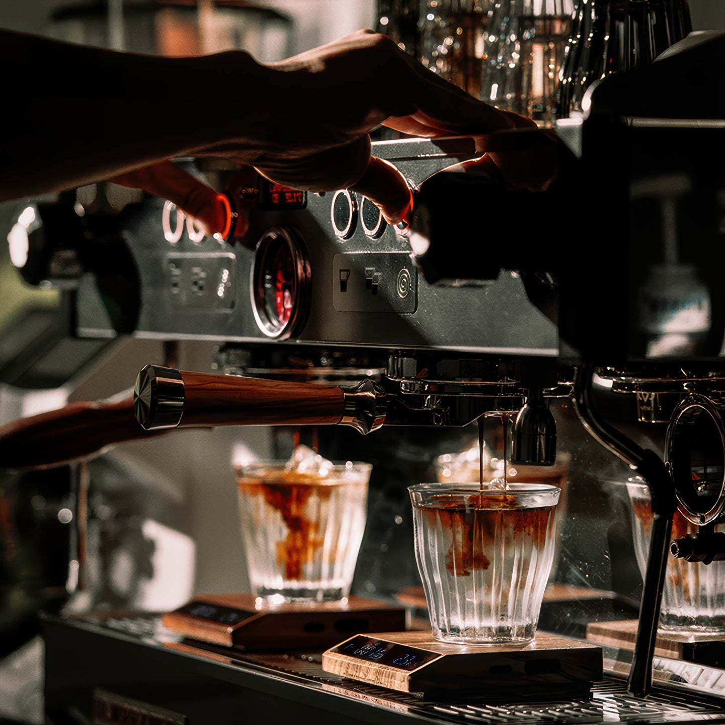 Precision Brew Walnut Digital Coffee Scale