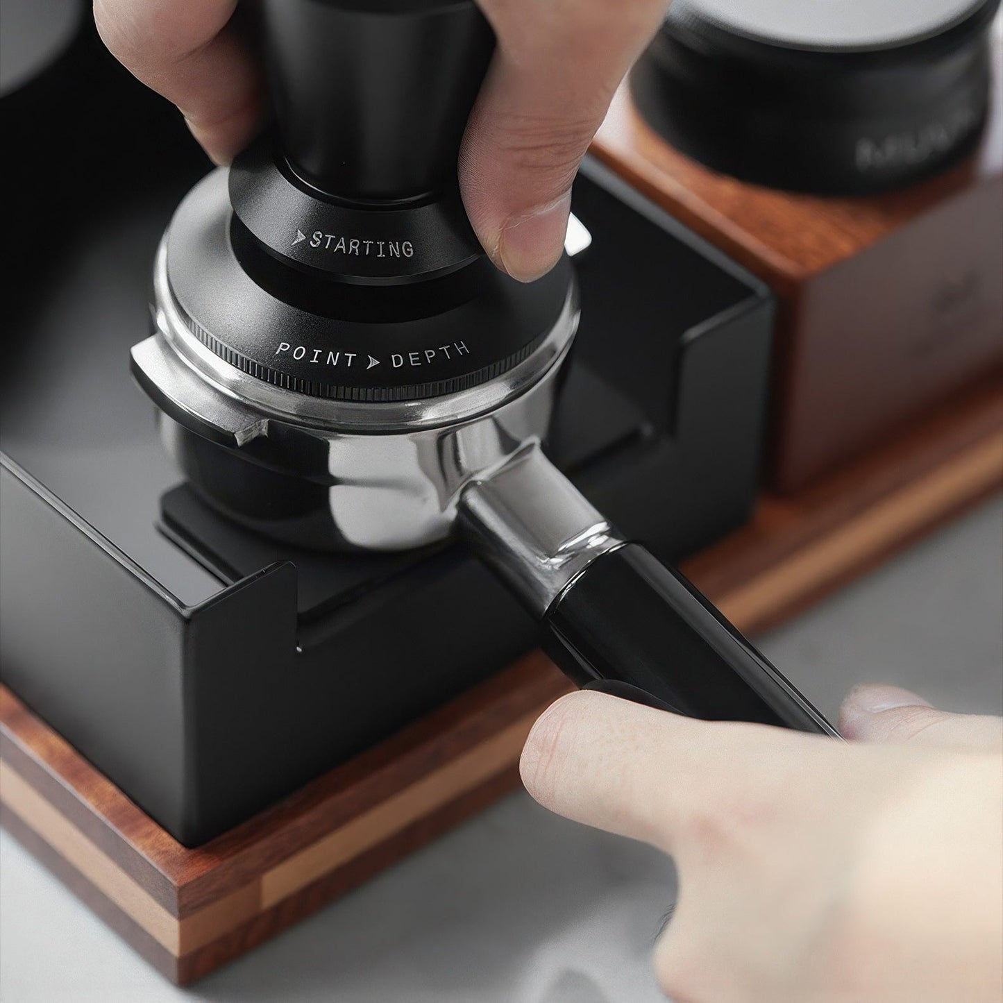 Premium Wooden Tamping Station Organizer