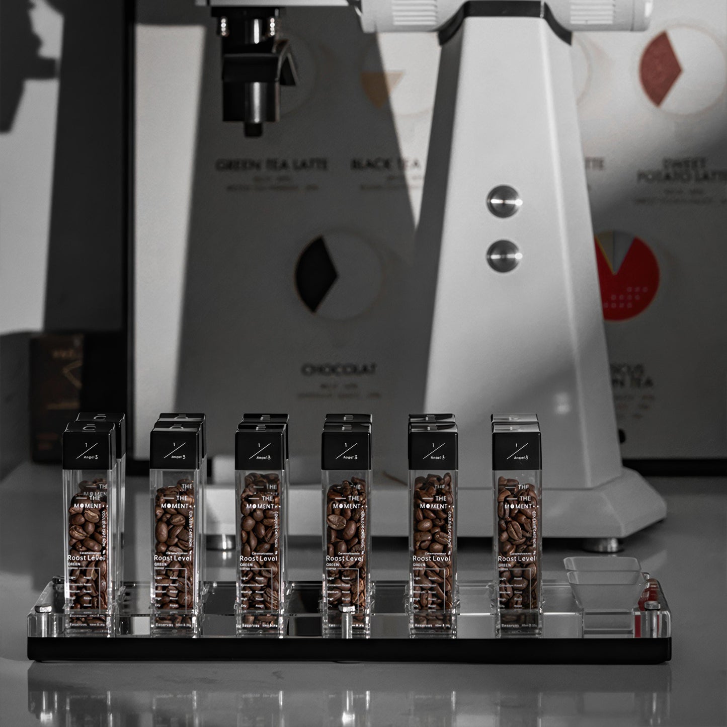 Premium Tubes Coffee Bean Cellars With Stand