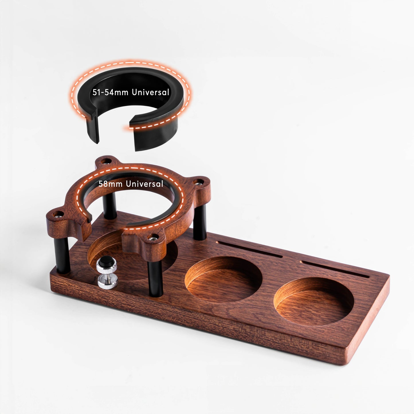 Sapele Wood Espresso Tamper Holder
