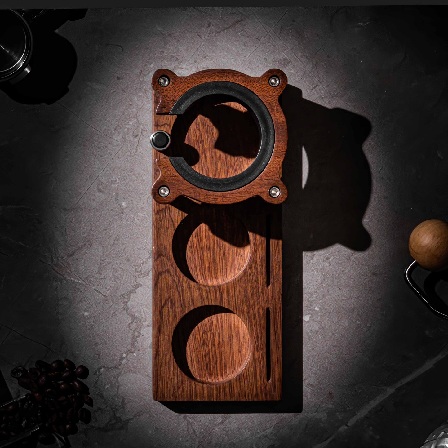 Sapele Wood Espresso Tamper Holder