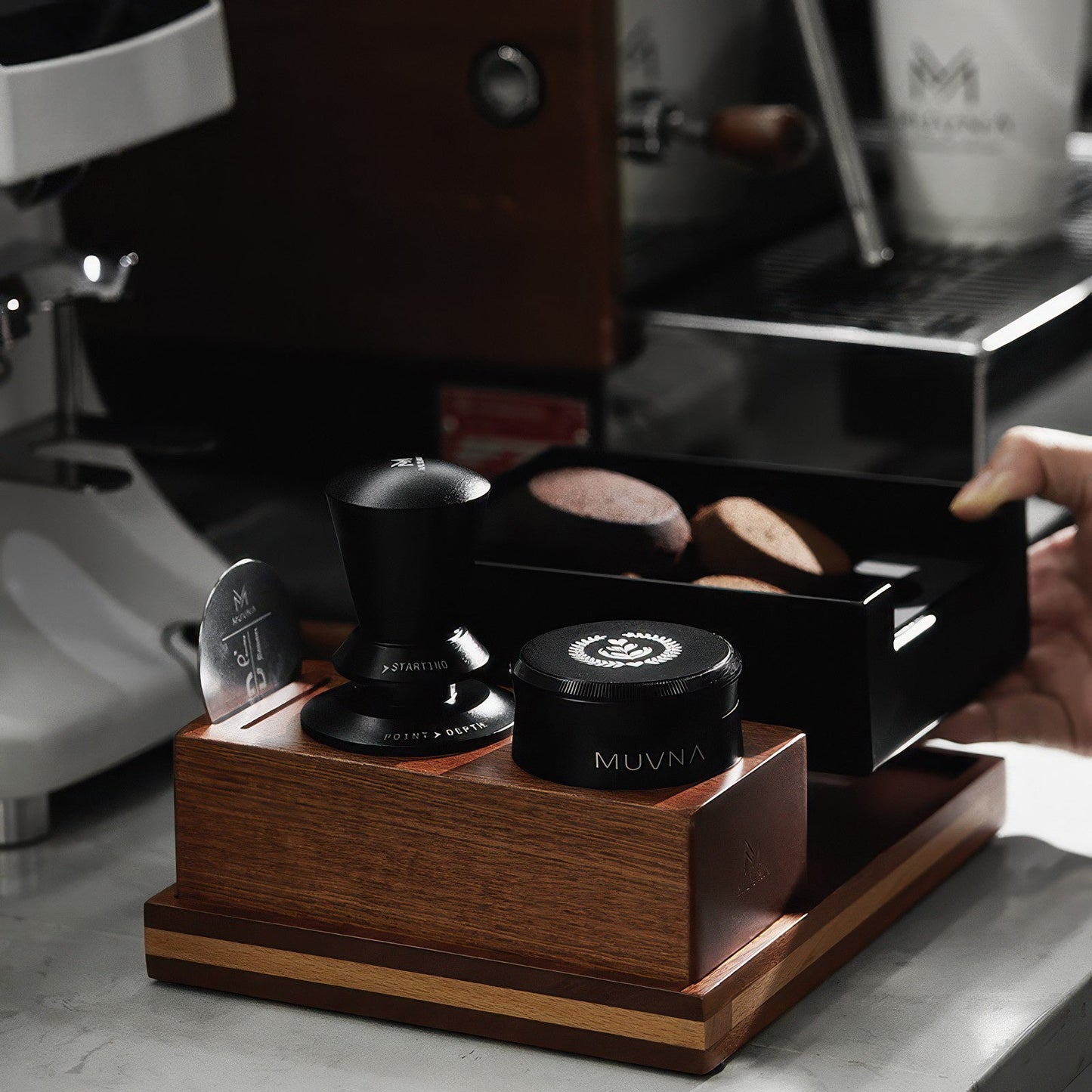 Premium Wooden Tamping Station Organizer