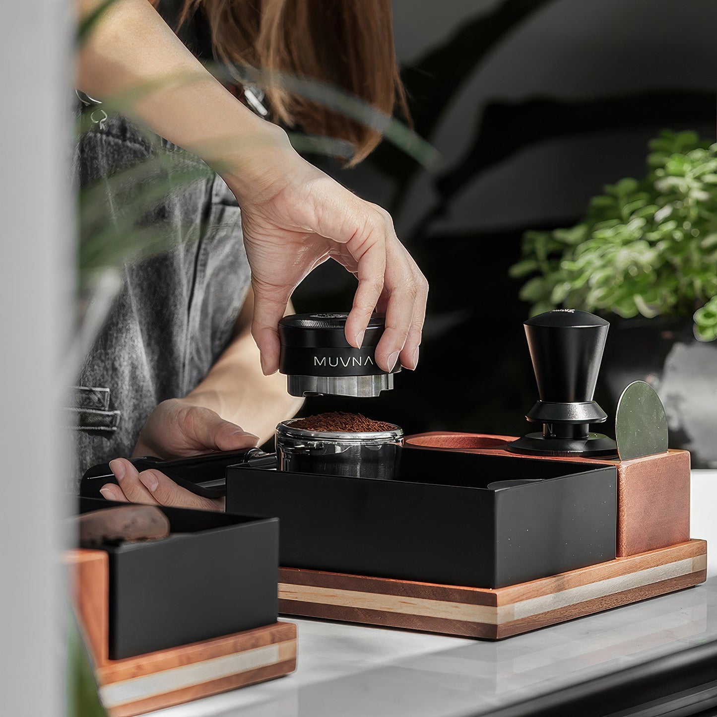 Premium Wooden Tamping Station Organizer