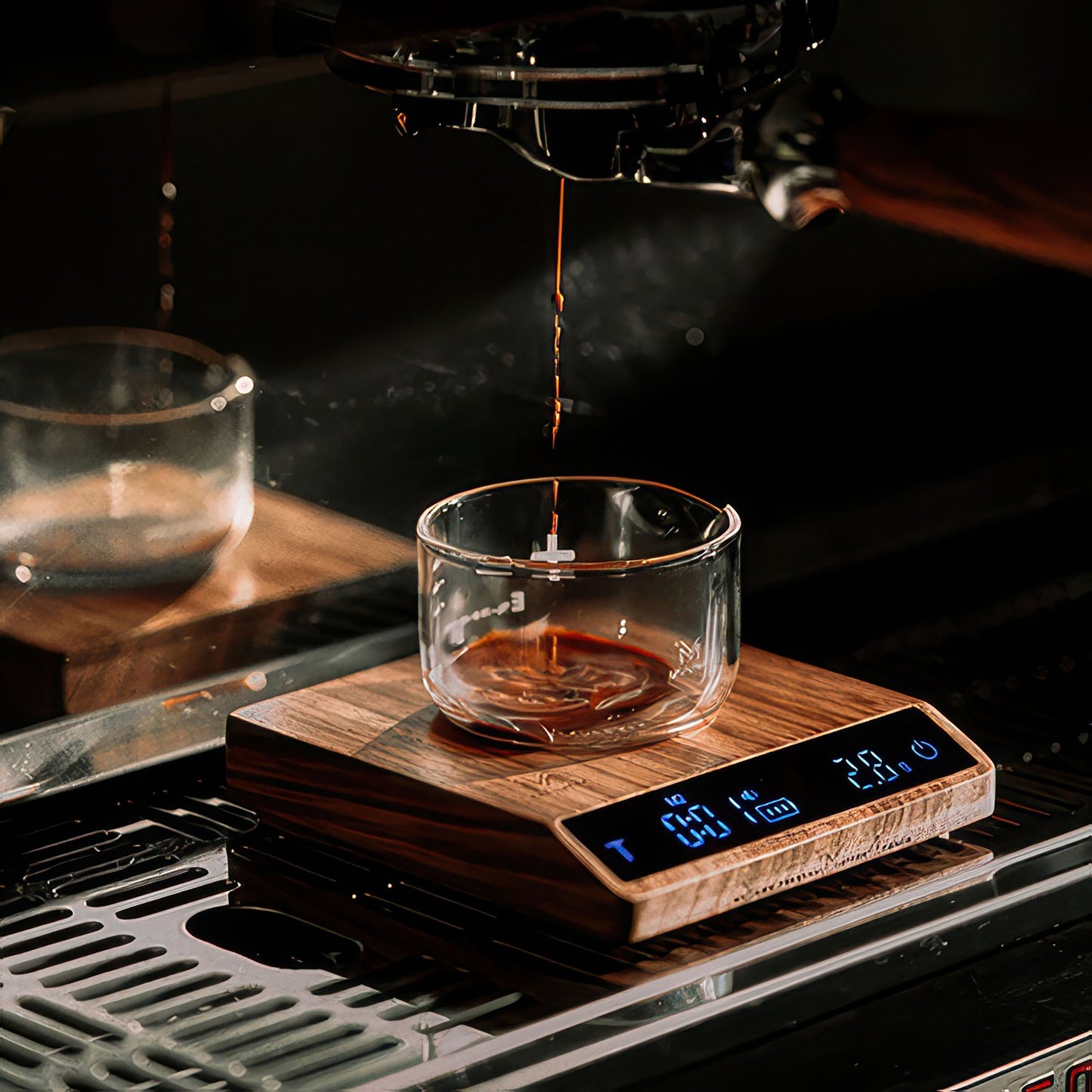 Precision Brew Walnut Digital Coffee Scale