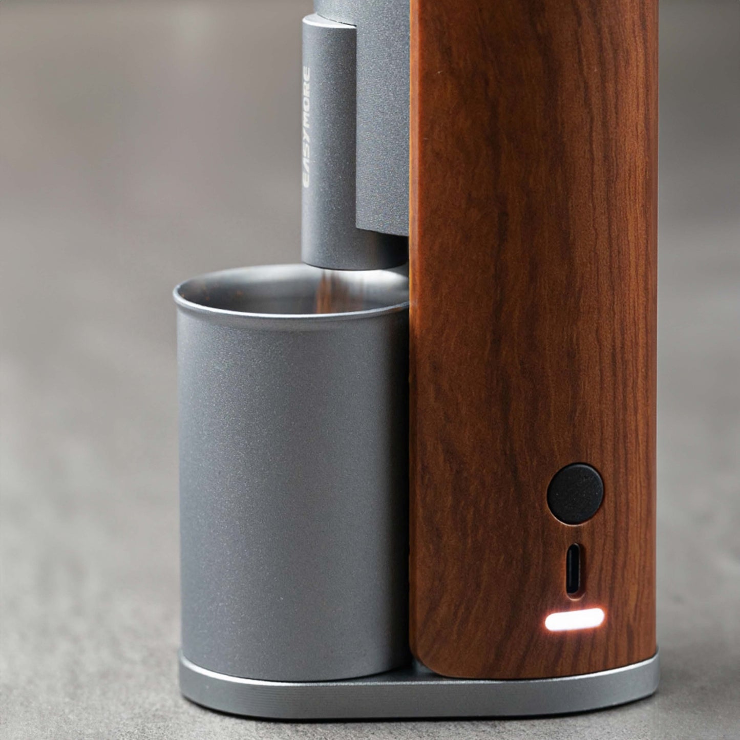 Rechargeable Coffee Grinder with Elegant Wood Cover