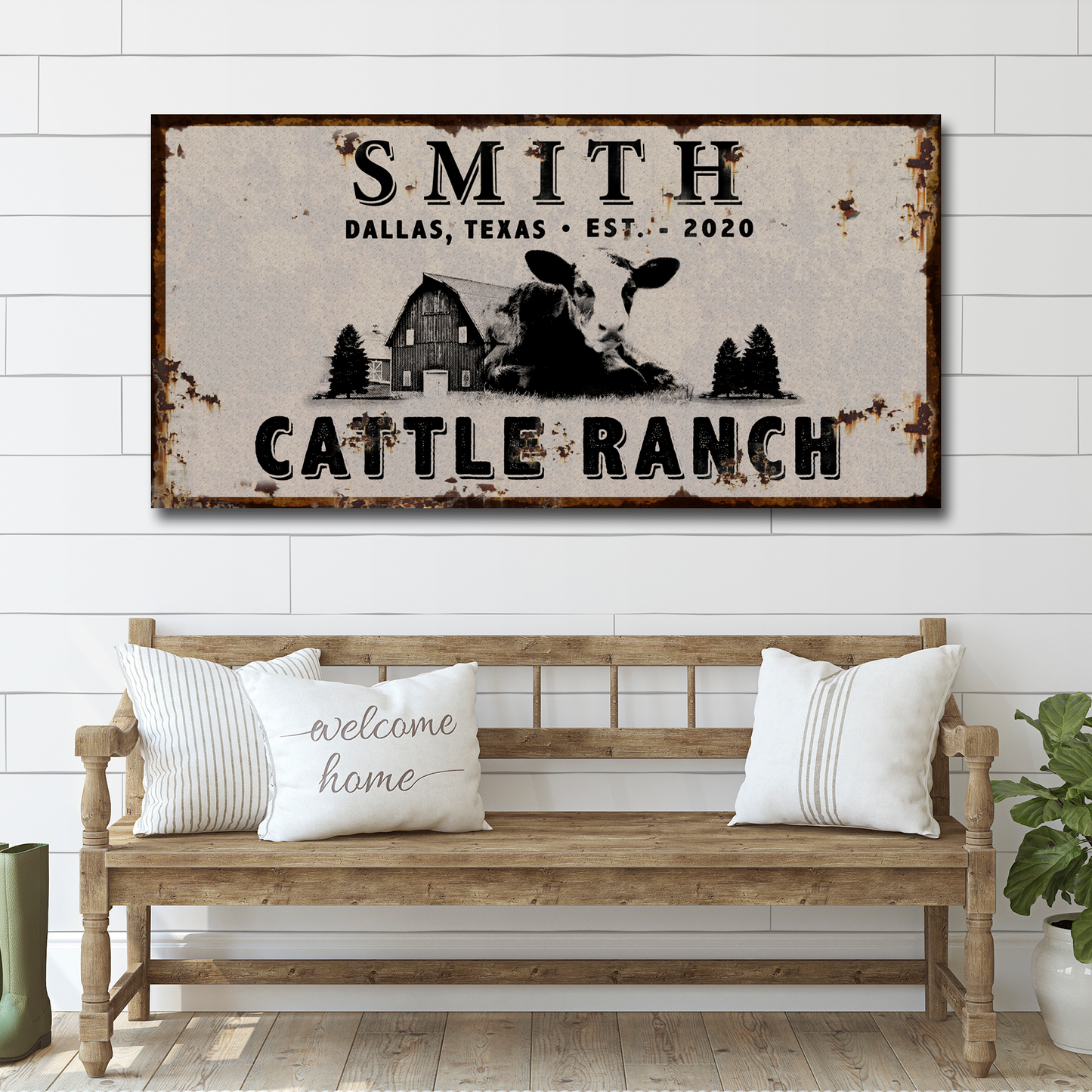 Angus Cattle Ranch Sign