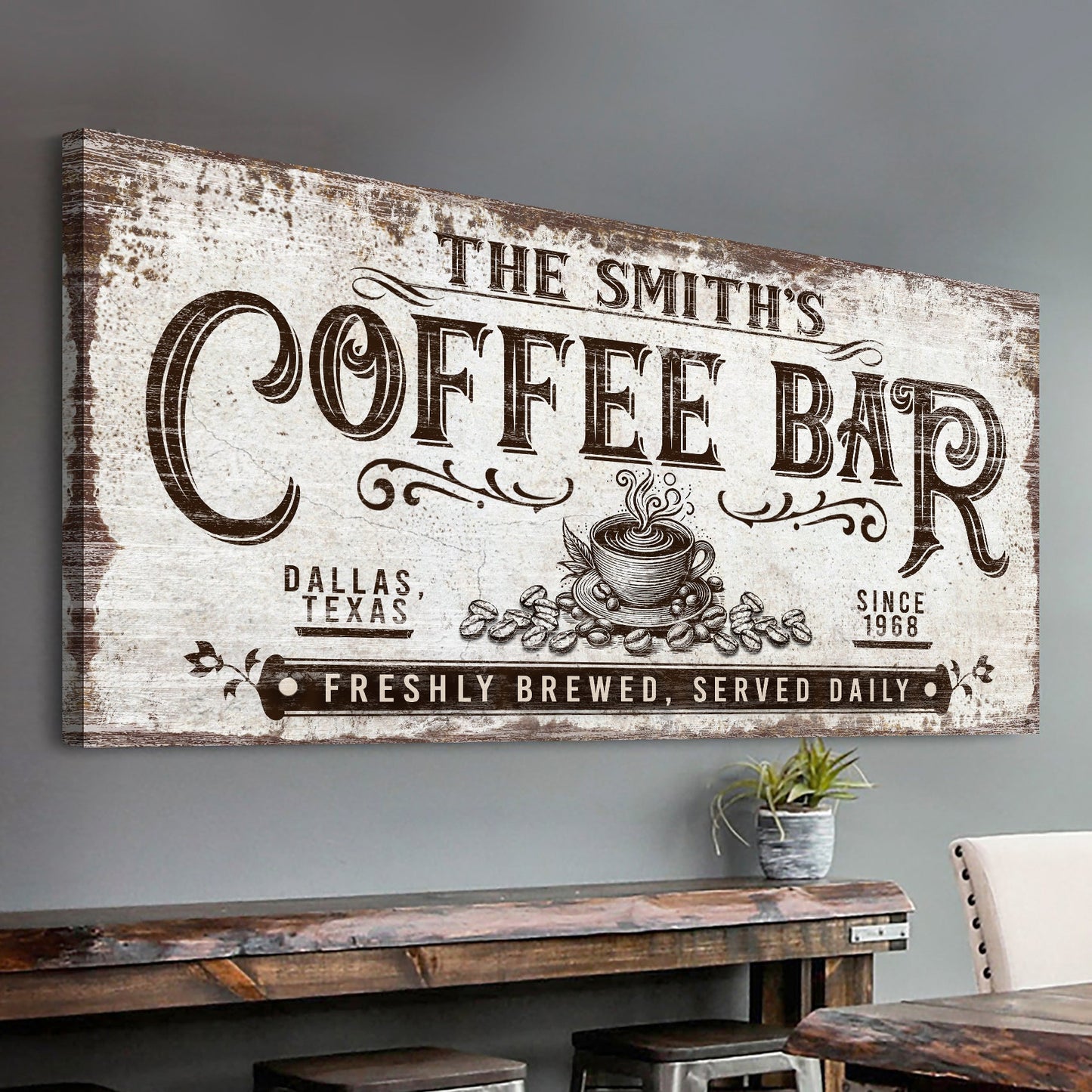 Personalized Coffee Bar Sign III