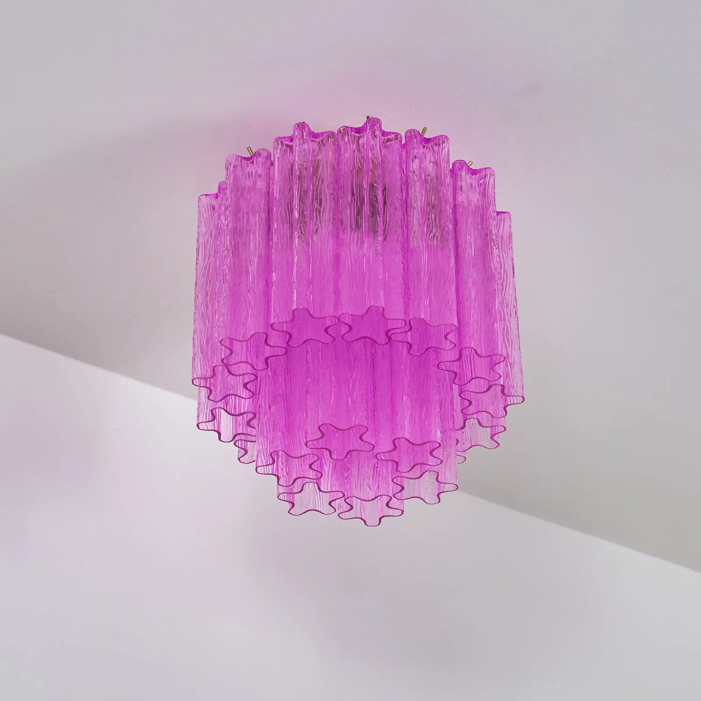 Purple Glass Tubes Murano Ceiling Lamp