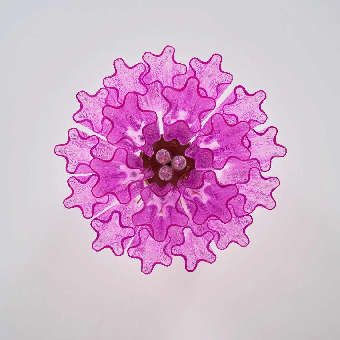 Purple Glass Tubes Murano Ceiling Lamp