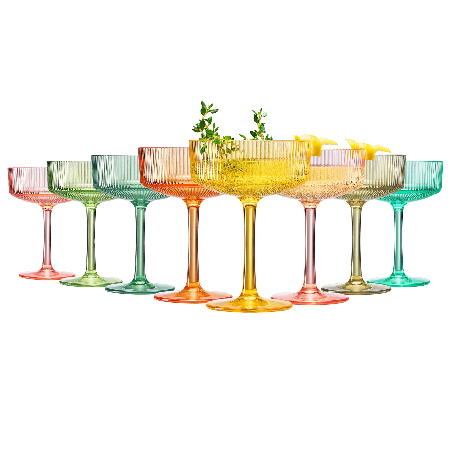 Dining & Tableware: Madrid Acrylic Champagne Coupe Cocktail Glassware, Set of 8 by Khen Site