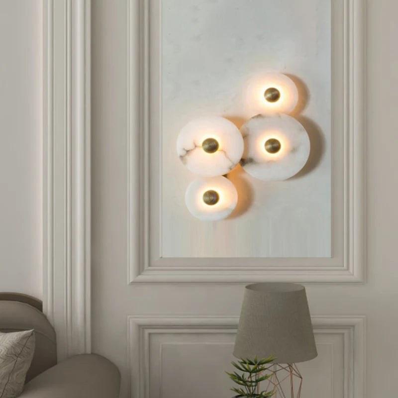 Round Alabaster Wall Lamp