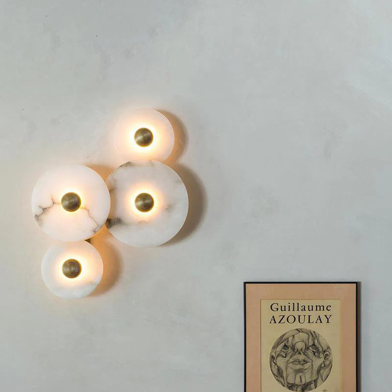 Round Alabaster Wall Lamp