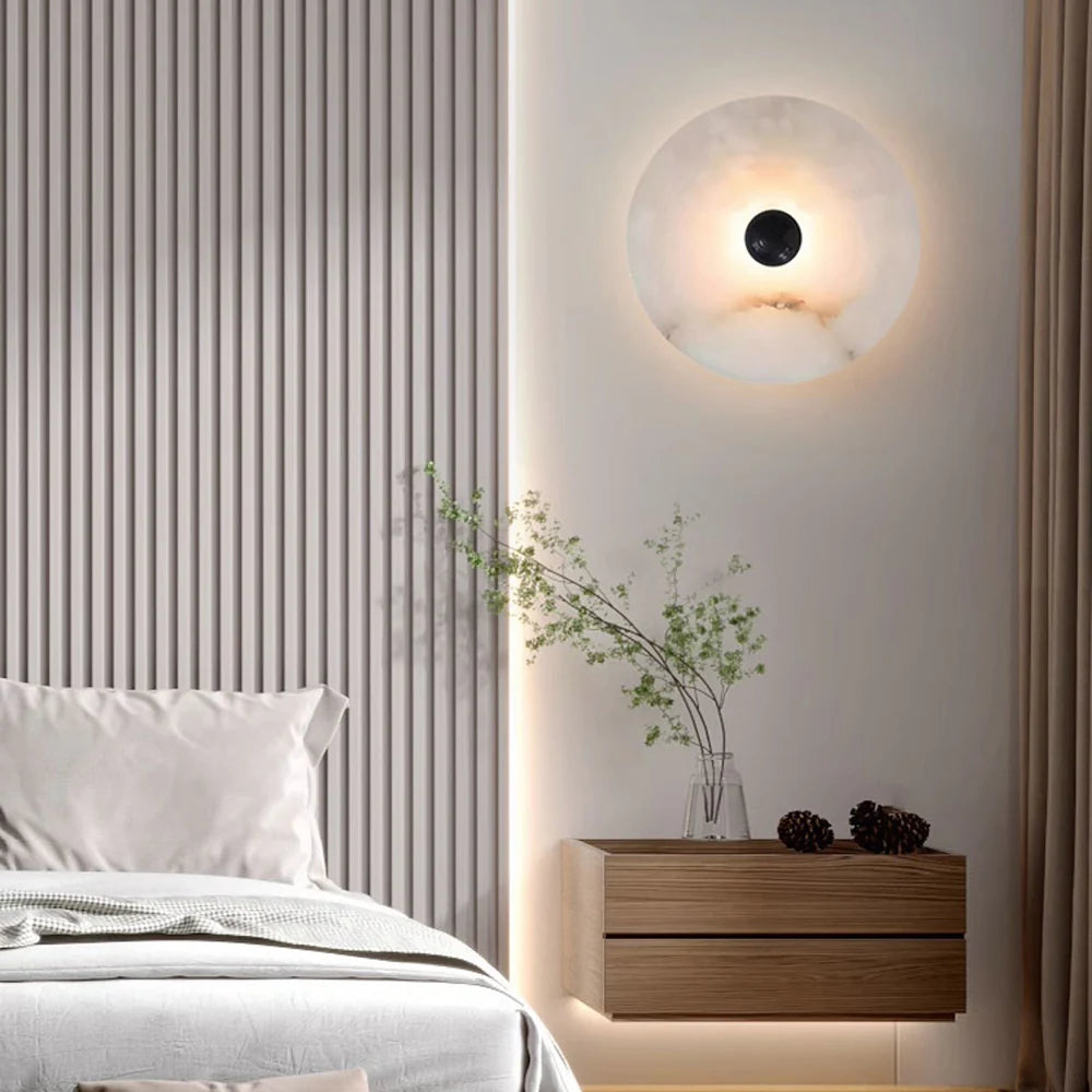 Round Alabaster Wall Lamp