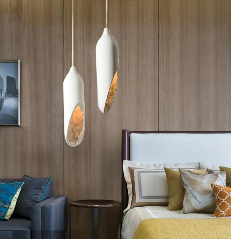Japanese Wabi-Sabi Pendant Lamp - Illuminate Your Space with Modern Plaster Elegance