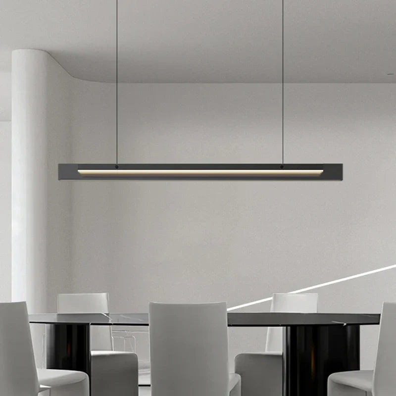 Sleek LED Pendant Lamp - Minimalist Elegance for Dining, Kitchen, Bar, and Office Decor