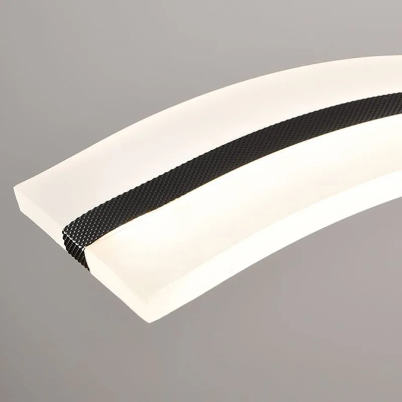 Sleek LED Wave Pendant Light - Minimalist Elegance for Dining Rooms and Creative Restaurant Decor