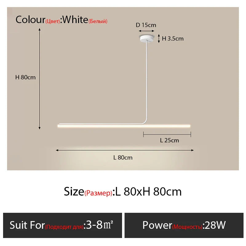 Nordic Minimalist Pendant Lamp - Ideal for Dining Halls, Tea Rooms, Bars, and Long Spaces