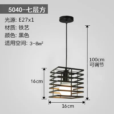 Luna Industrial Retro Style Pendant light