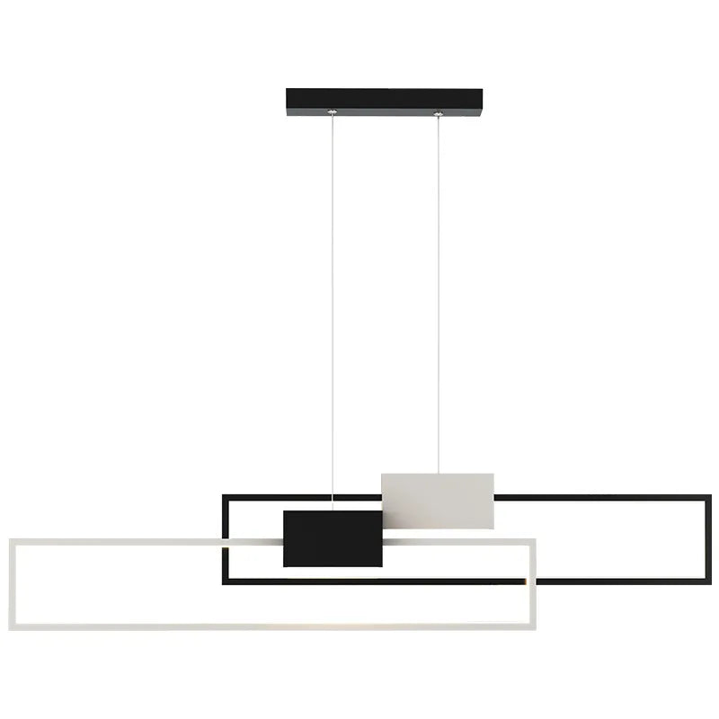 Sleek LED Rectangular Pendant Lights - Contemporary Lighting for Living, Dining, Kitchen, and More