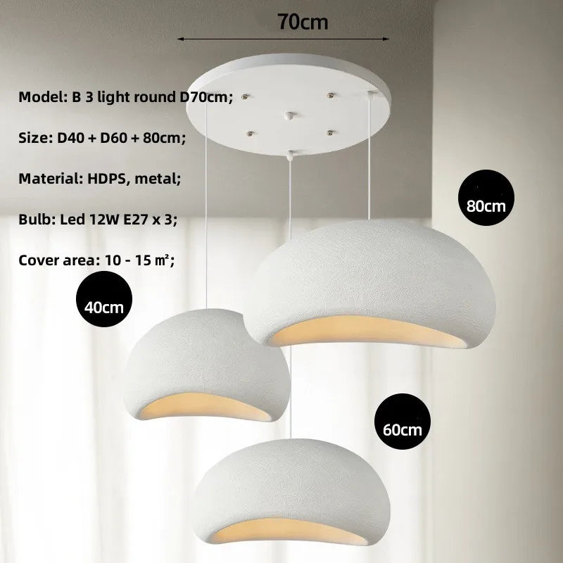 Meera - Minimalist Nordic Wabi Sabi LED Pendant Lights - Stylish Dining Room Lighting Fixture"