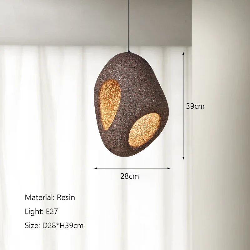 Nordic Creative Wabi-Sabi Wind LED Pendant Lights - Unique Home Decor for Bedrooms, Dining Rooms, and Bedside Lighting