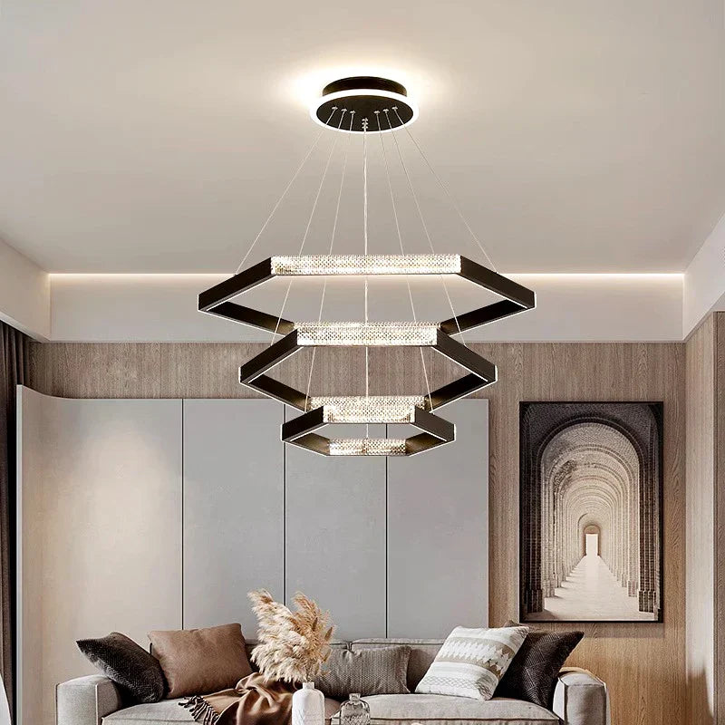 LED Chandeliers for Modern Dining Rooms - Stylish Indoor Lighting with Ceiling Lamp