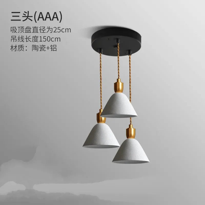 Nordic Ceramic LED Pendant Lamp - Modern Lighting Fixture for Living Rooms, Dining Rooms, Bedrooms, and Home Decor