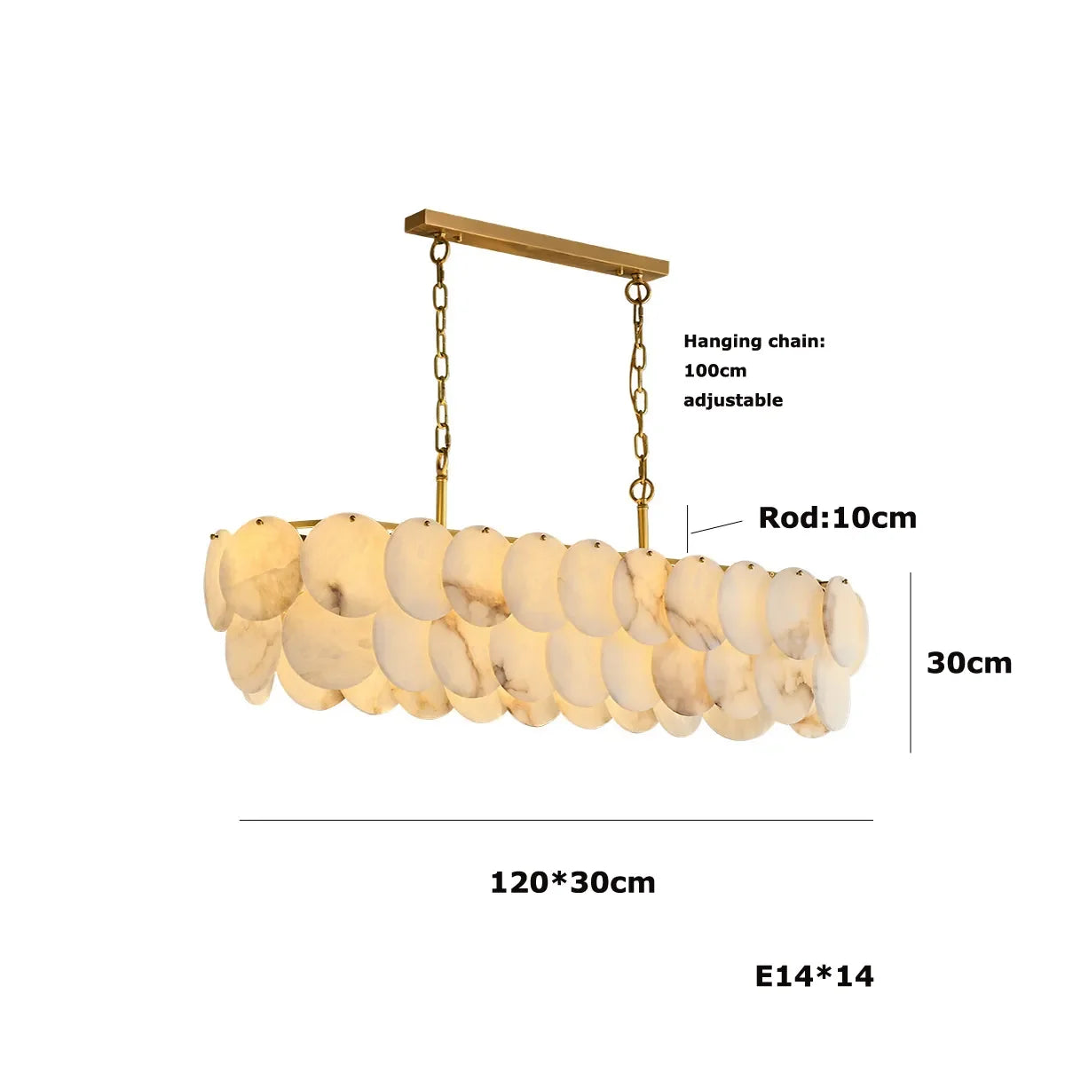 Modern Luxury LED Natural Marble Chandeliers - Illuminating Elegance for Living, Dining, and Kitchen