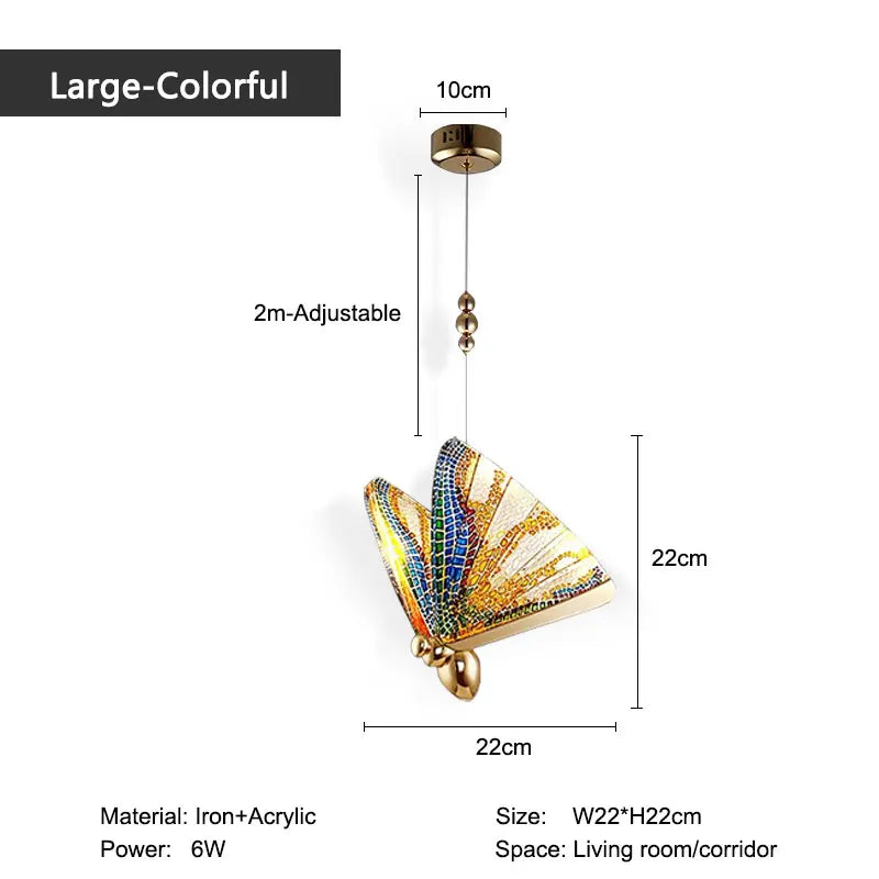 Nordic LED Butterfly Pendant Lamps - Elegance for Your Bedroom and Living Space