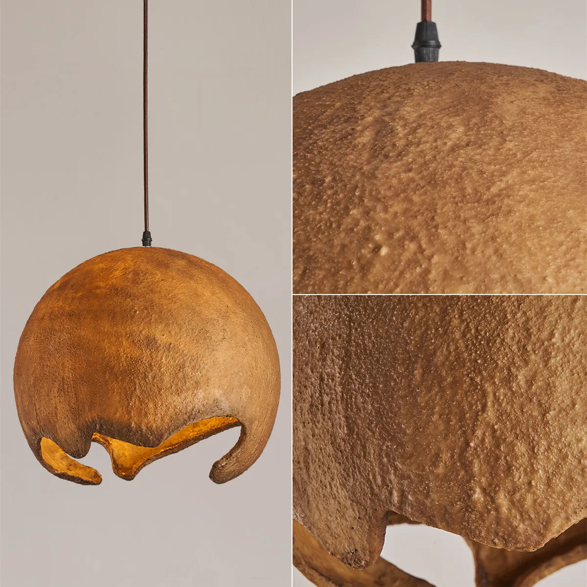 Nordic Wabi Sabi E27 LED Pendant Lights - Japan Restaurant Resin Hanging Lamp for Dining Room, Bar, and Unique Suspended Light Fixtures