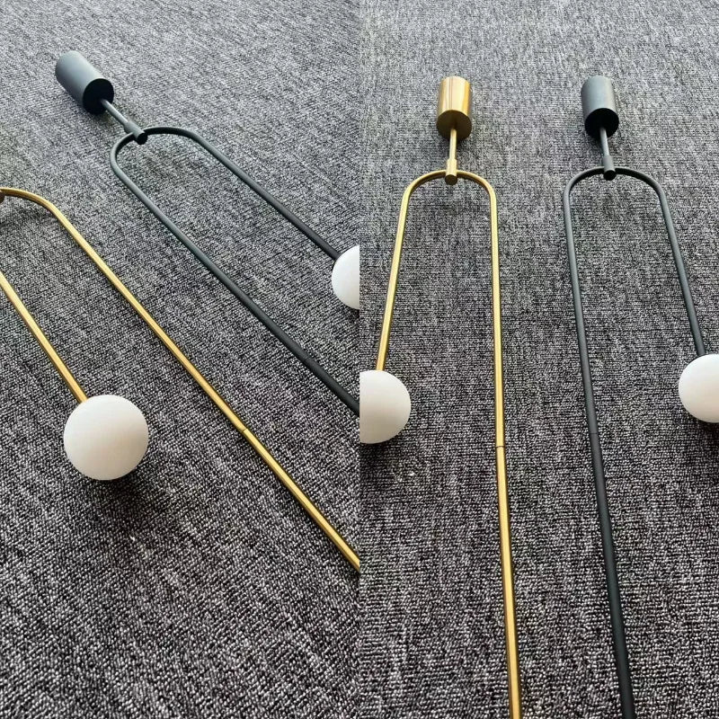 Modern Glass Ball Pendant Light - LED Bedside Hanging Lighting for Nordic Golden Luxury Decor in Hallways, Living Rooms, and Bedrooms