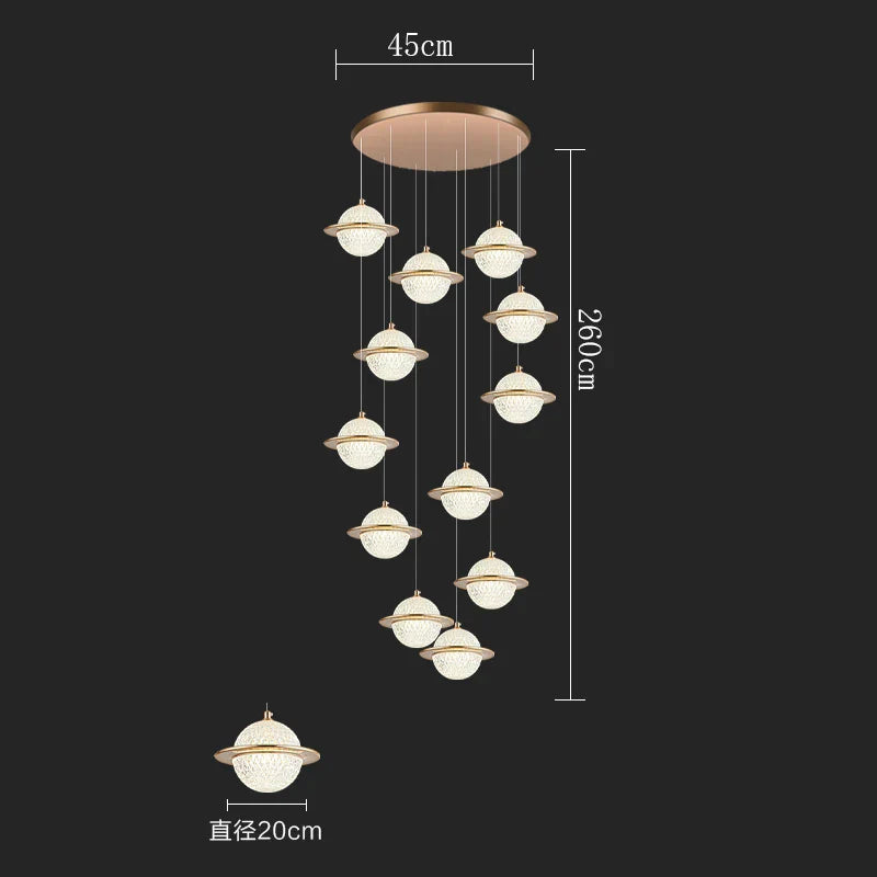 Nordic Home Decor Pendant Lamp - Versatile Lighting for Dining Rooms, Staircases, and Living Rooms