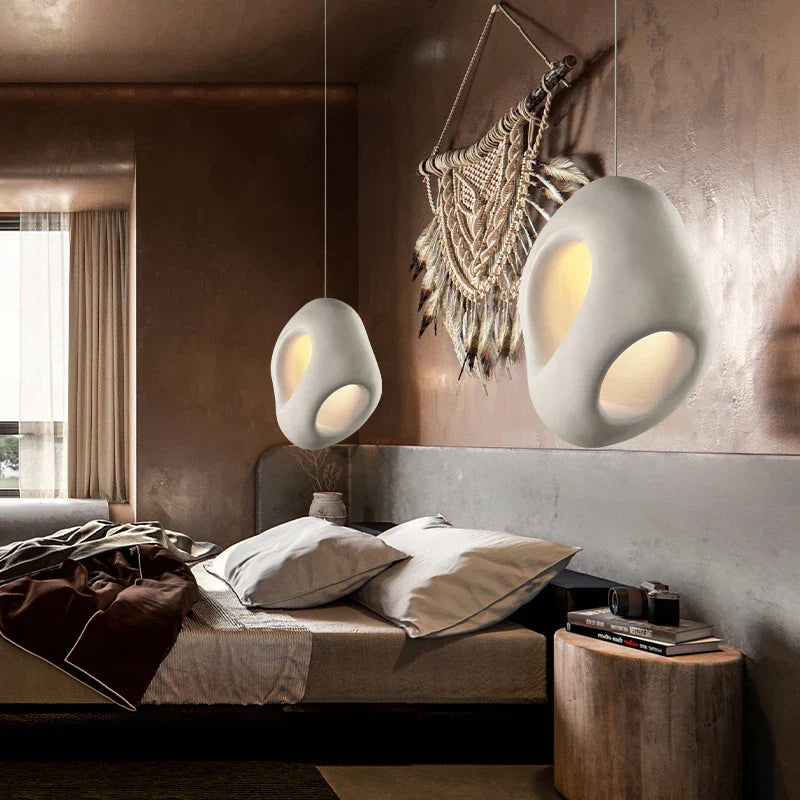 Nordic Creative Wabi-Sabi Wind LED Pendant Lights - Unique Home Decor for Bedrooms, Dining Rooms, and Bedside Lighting