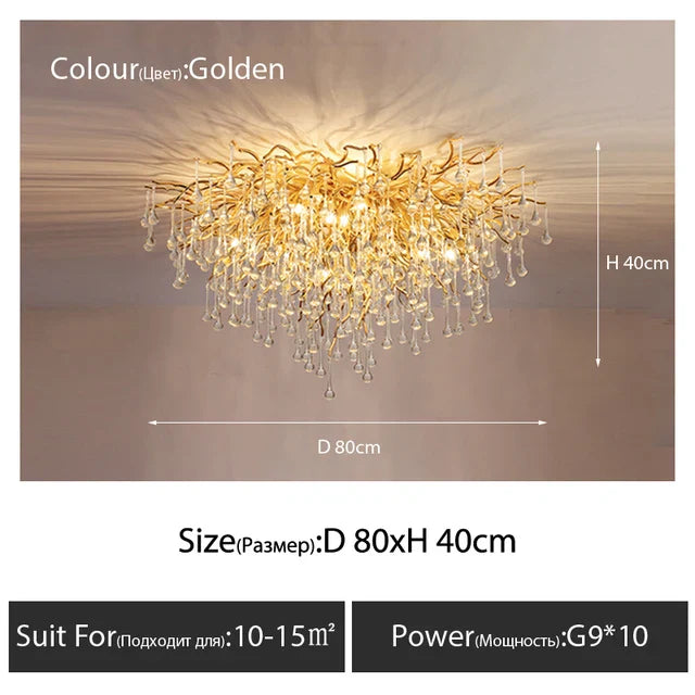Luxury Crystal Chandelier - Modern LED Ceiling Lighting for Restaurants, Villas, Staircases, Halls, Living Rooms, and Pendant Lamps