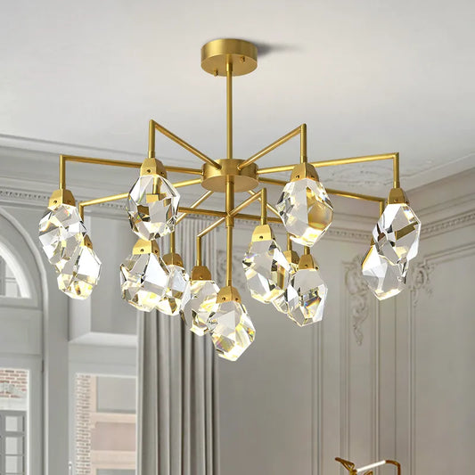 Luxury Crystal Living Room Chandelier - Modern Decor Pendant Light Fixture for Bedrooms, Dining Areas, Kitchens, and Home Decoration