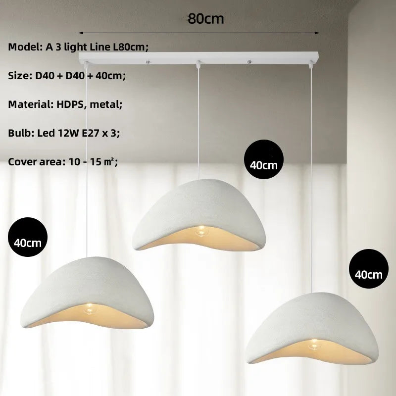 Meera - Minimalist Nordic Wabi Sabi LED Pendant Lights - Stylish Dining Room Lighting Fixture"