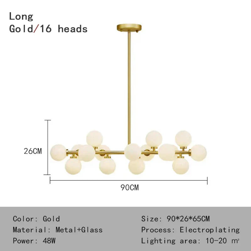 Nordic White Glass Ball Pendant Lamp - Versatile Pendant Lighting for Living Rooms, Bedrooms, Kitchens, and Bars