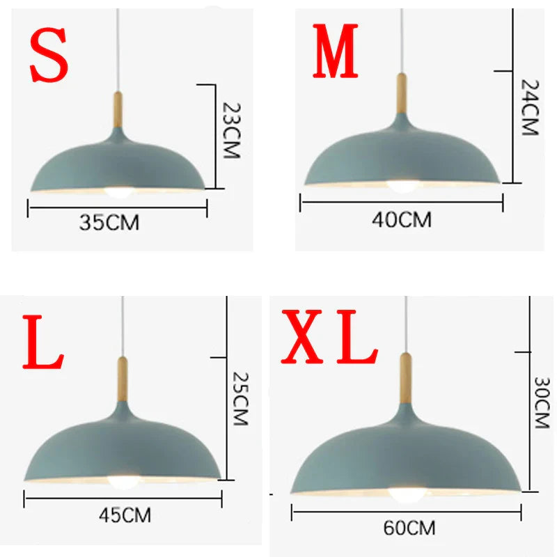 Minimalist Modern Pendant Lamps - Wood & Aluminum Lampshade Hanging Lights for Artistic Fashion Decor