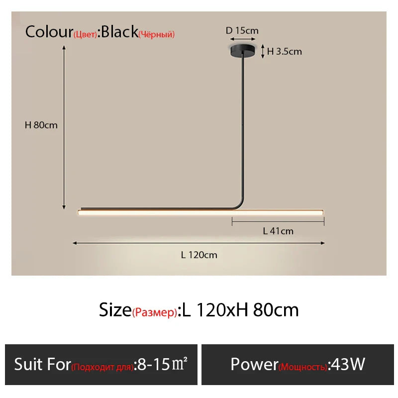 Nordic Minimalist Pendant Lamp - Ideal for Dining Halls, Tea Rooms, Bars, and Long Spaces