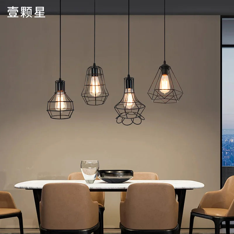 Luna Industrial Retro Style Pendant light