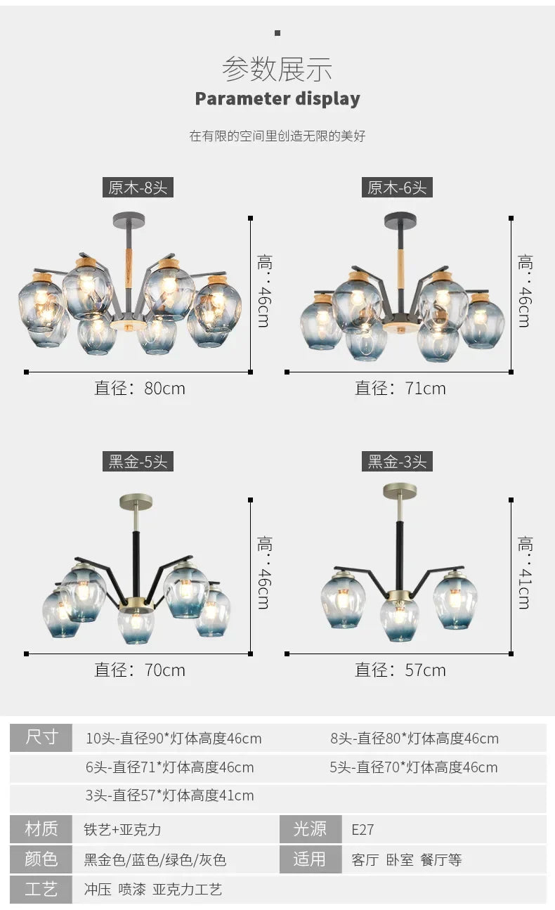 Modern LED Magic Beans Ceiling Chandeliers - Molecular Elegance for Living and Dining Spaces