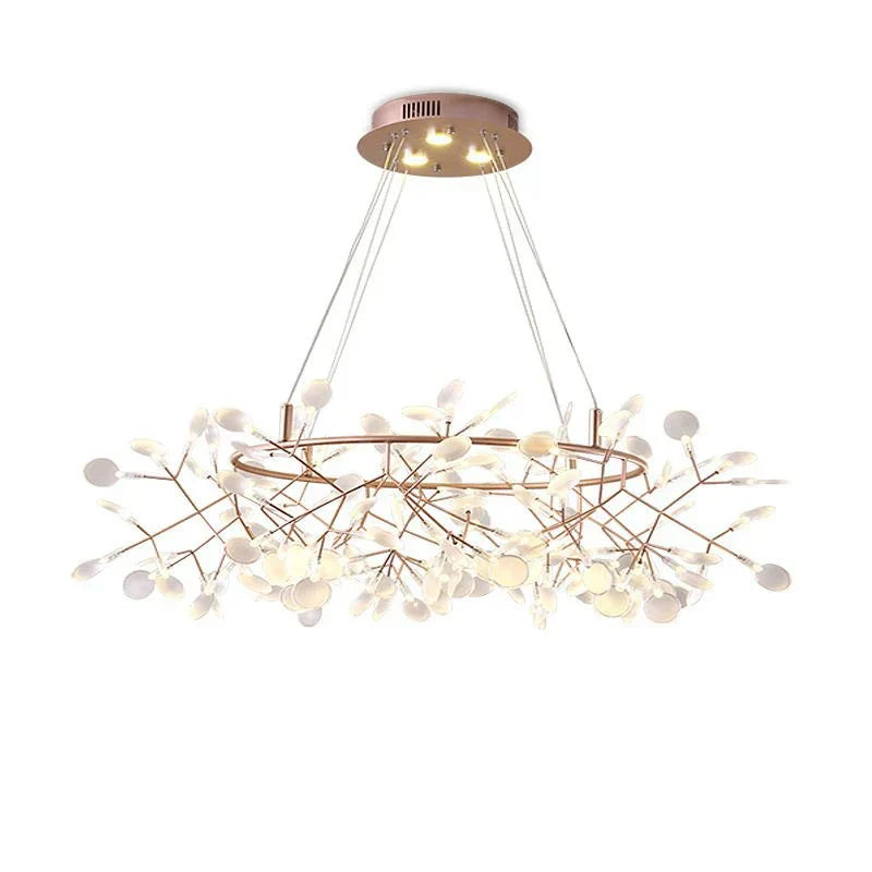 Modern Firefly LED Chandelier - Stylish Acrylic Industrial Pendant Light for Living, Dining, and Kitchen Decor