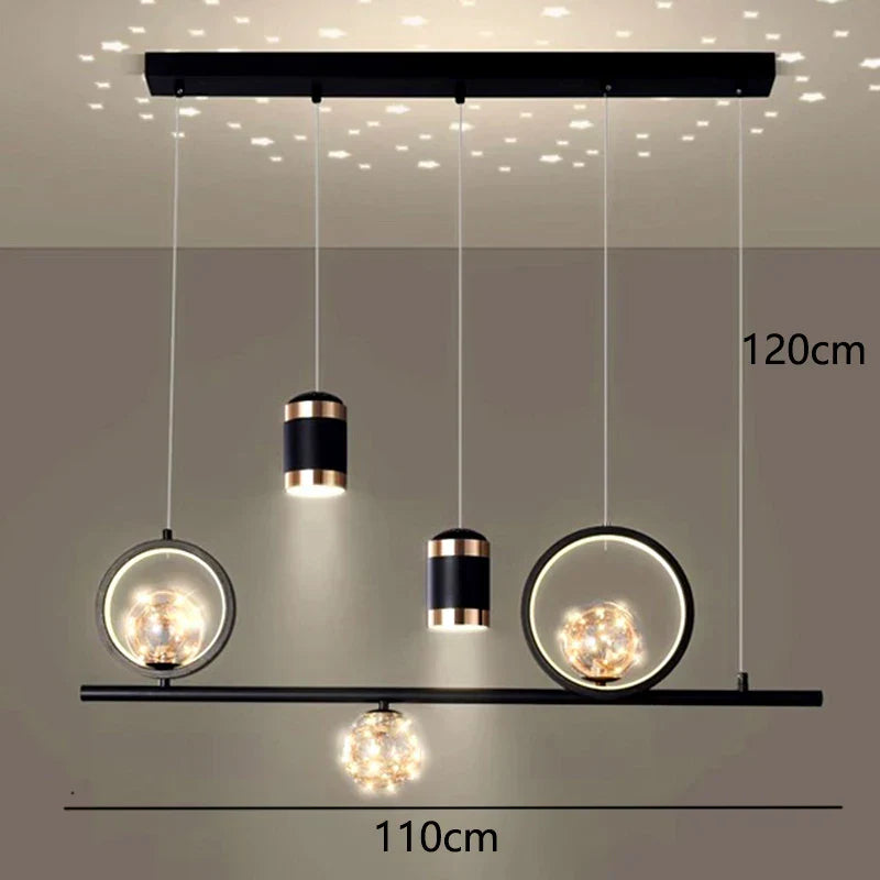 Modern Pendant Chandelier for Dining Room - Stylish Ceiling Hanging Light Fixture for Indoor Decor