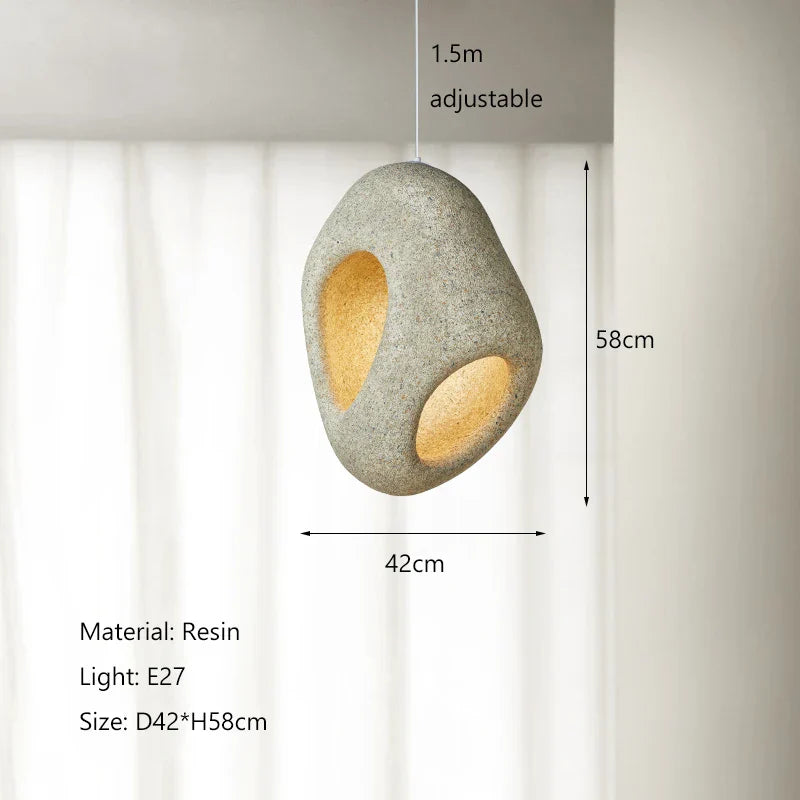 Nordic Creative Wabi-Sabi Wind LED Pendant Lights - Unique Home Decor for Bedrooms, Dining Rooms, and Bedside Lighting